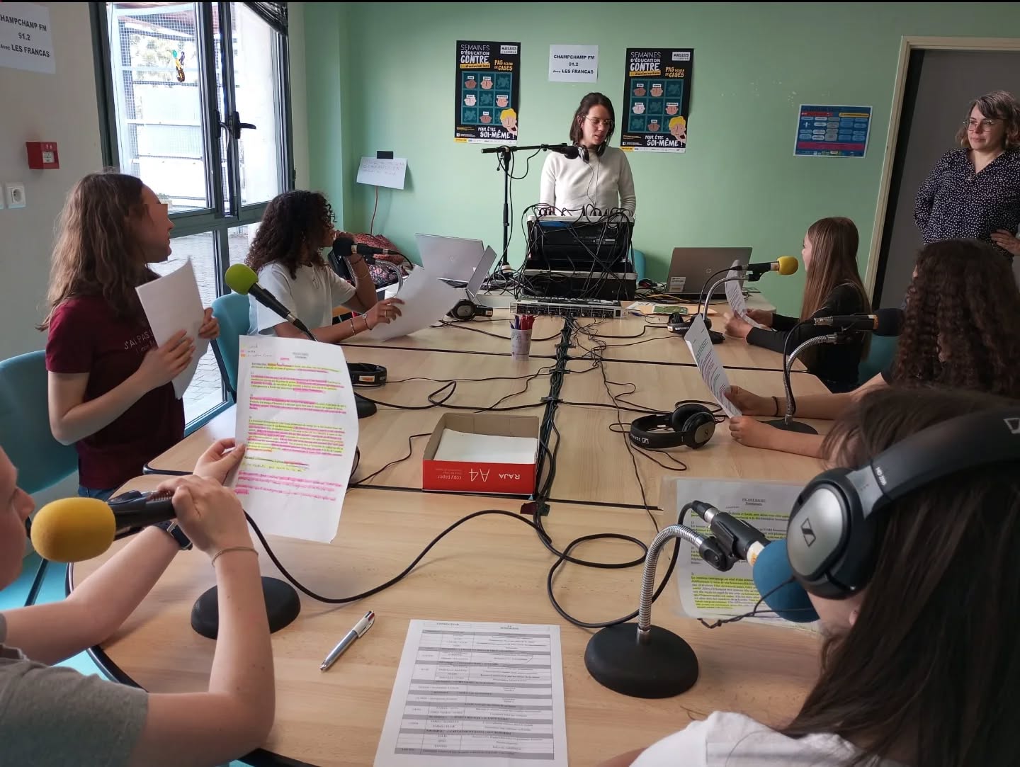 émission radio avec les élèves de 5ème du collège Wilbur Wright