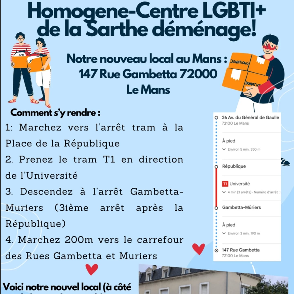 Nous déménageons ! 147 Rue Gambetta au Mans